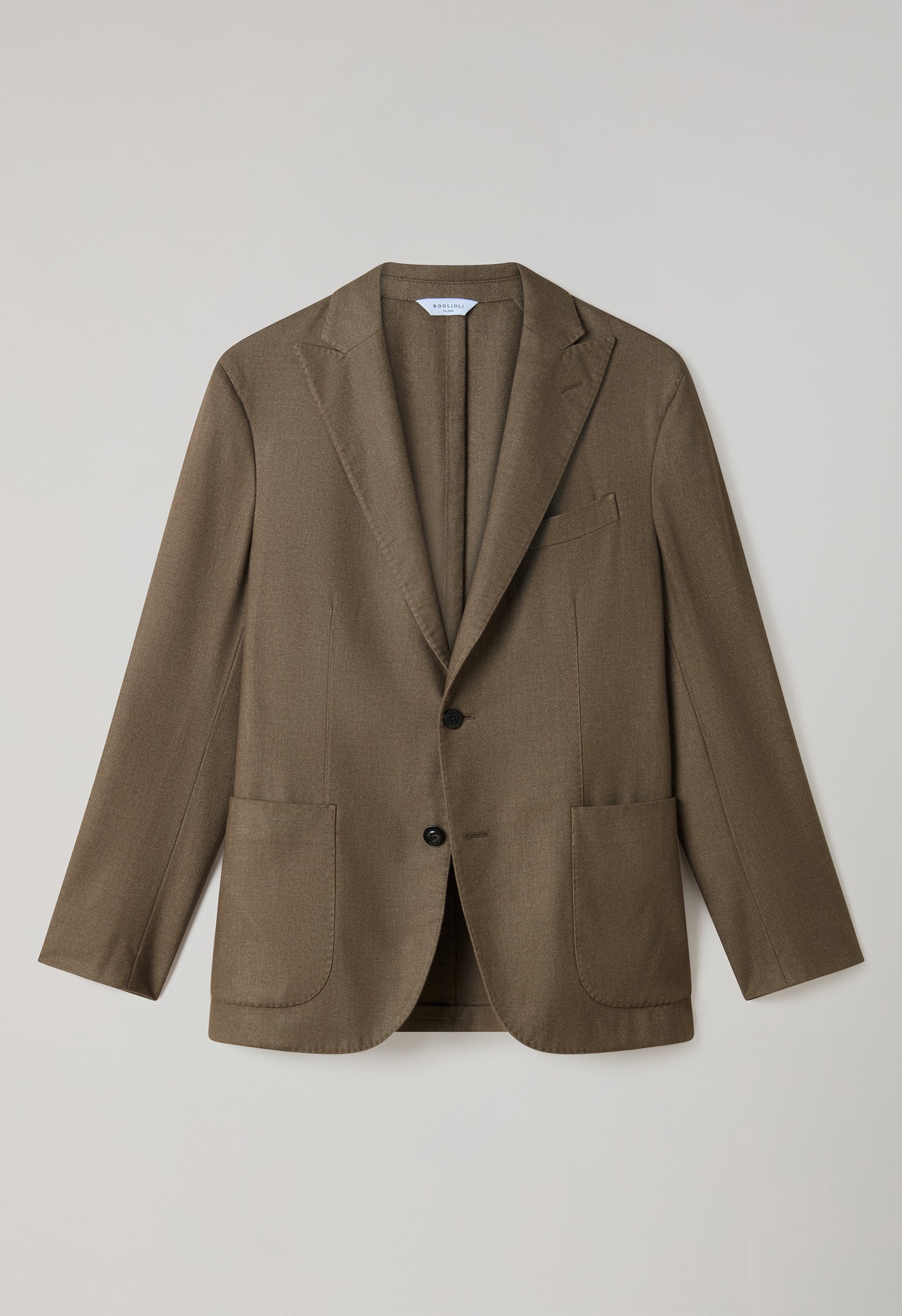 Brown Garment Dyed Wool K-Jacket 