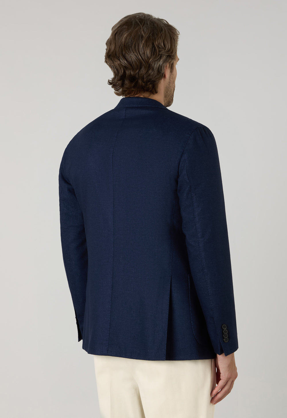 Blue Garment Dyed Wool K-Jacket 