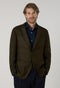Green Garment Dyed Overcheck Wool K-Jacket