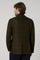 Green Garment Dyed Overcheck Wool K-Jacket