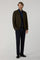 Green Garment Dyed Overcheck Wool K-Jacket
