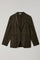 Green Garment Dyed Overcheck Wool K-Jacket
