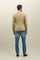 Beige Garment Dyed Wool Honeycomb K-Jacket