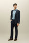 Blue Garment Dyed Wool Honeycomb K-Jacket