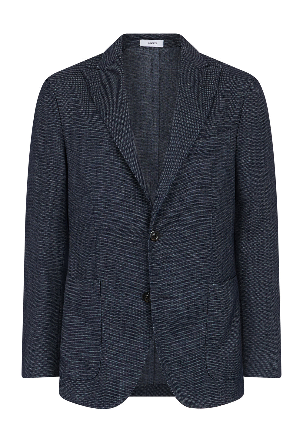 Blue Garment Dyed Wool Honeycomb K-Jacket