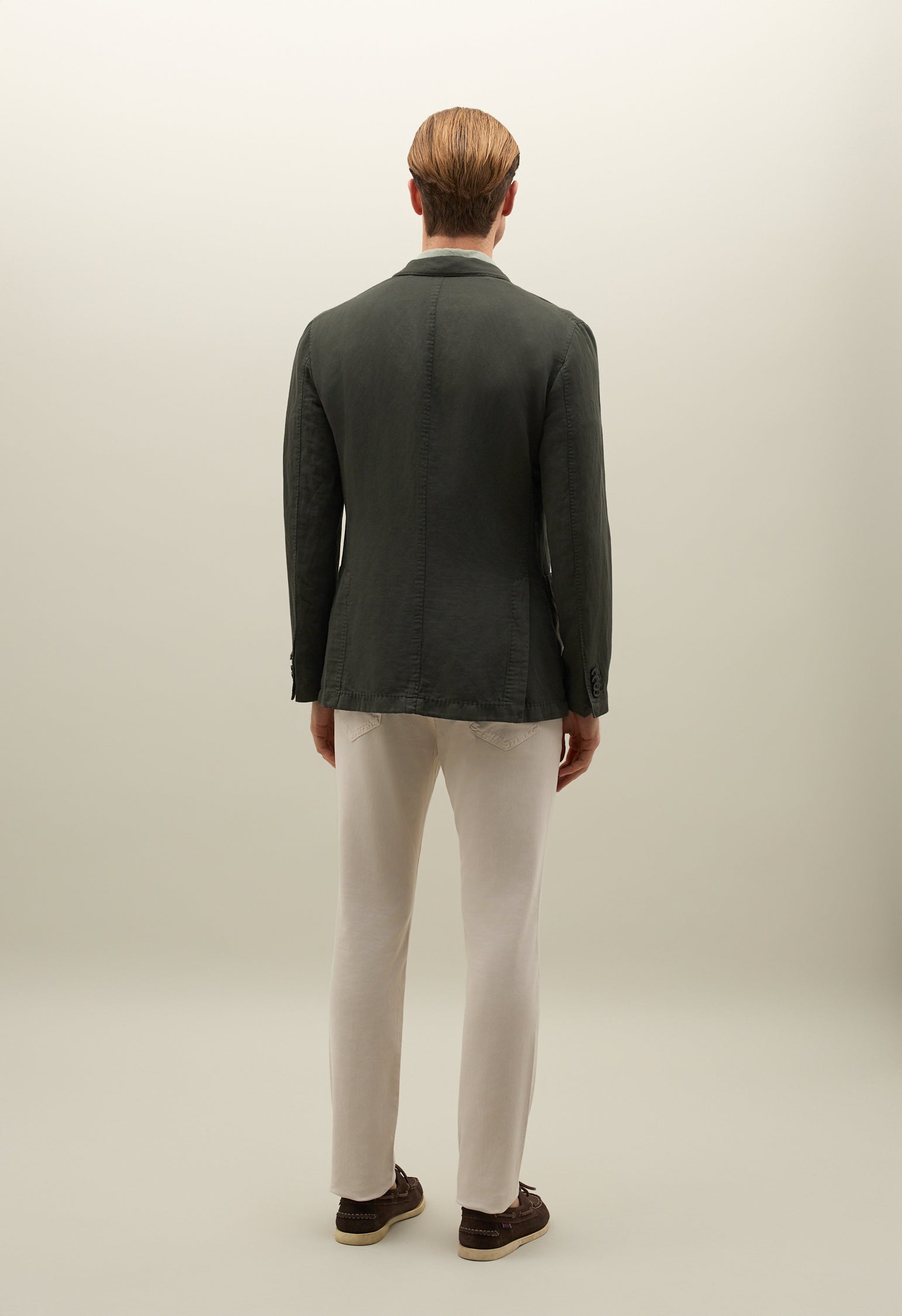 Green Cotton Linen satin K-Jacket