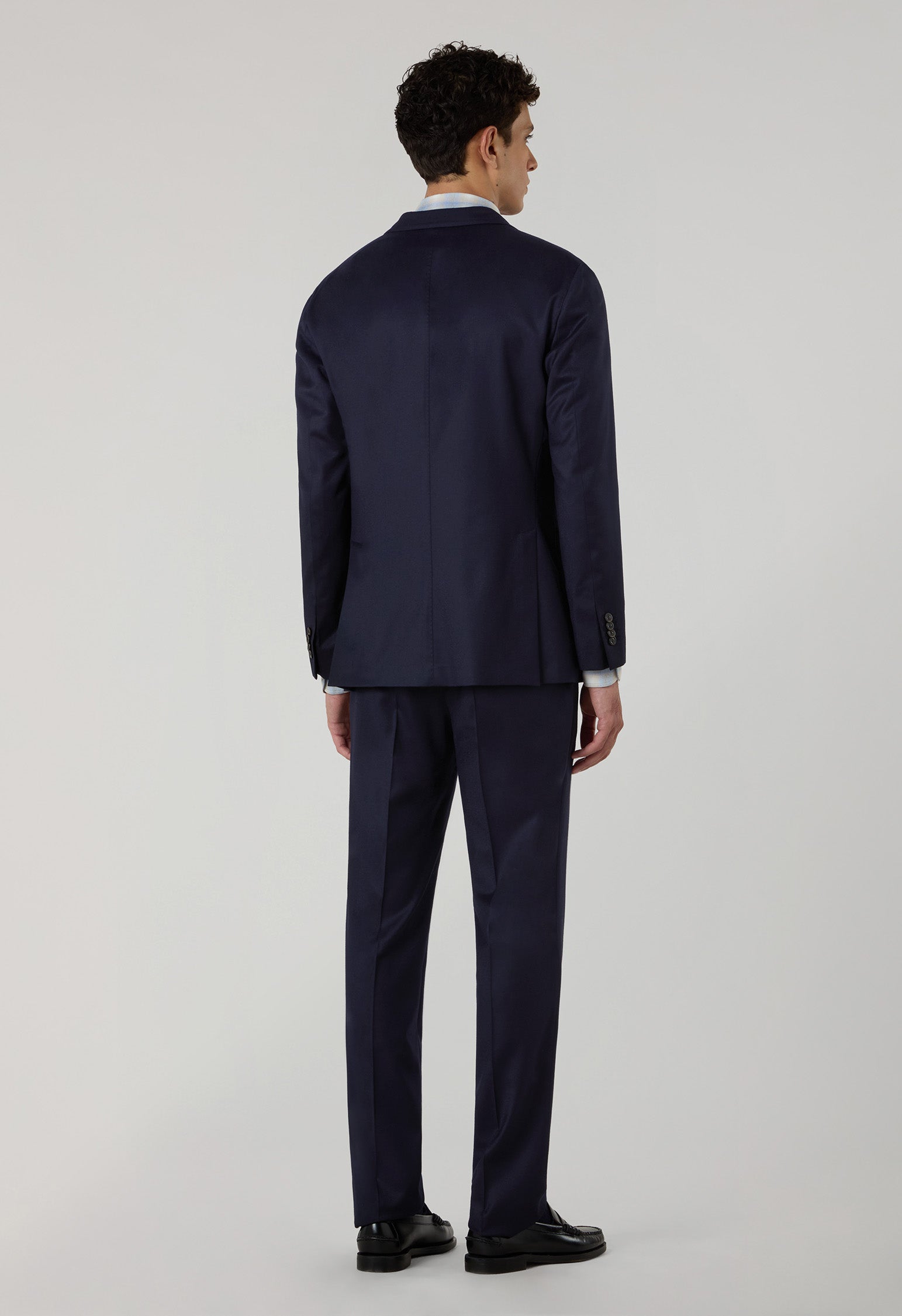 Blue 14-Micron Wool Silk K-Suit 