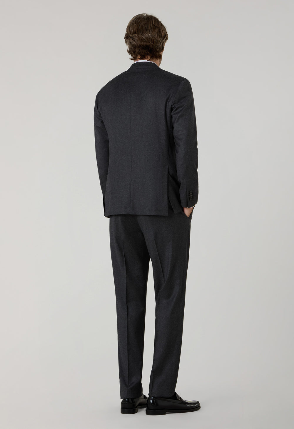 Dark Grey 14-Micron Wool Silk K-Suit 