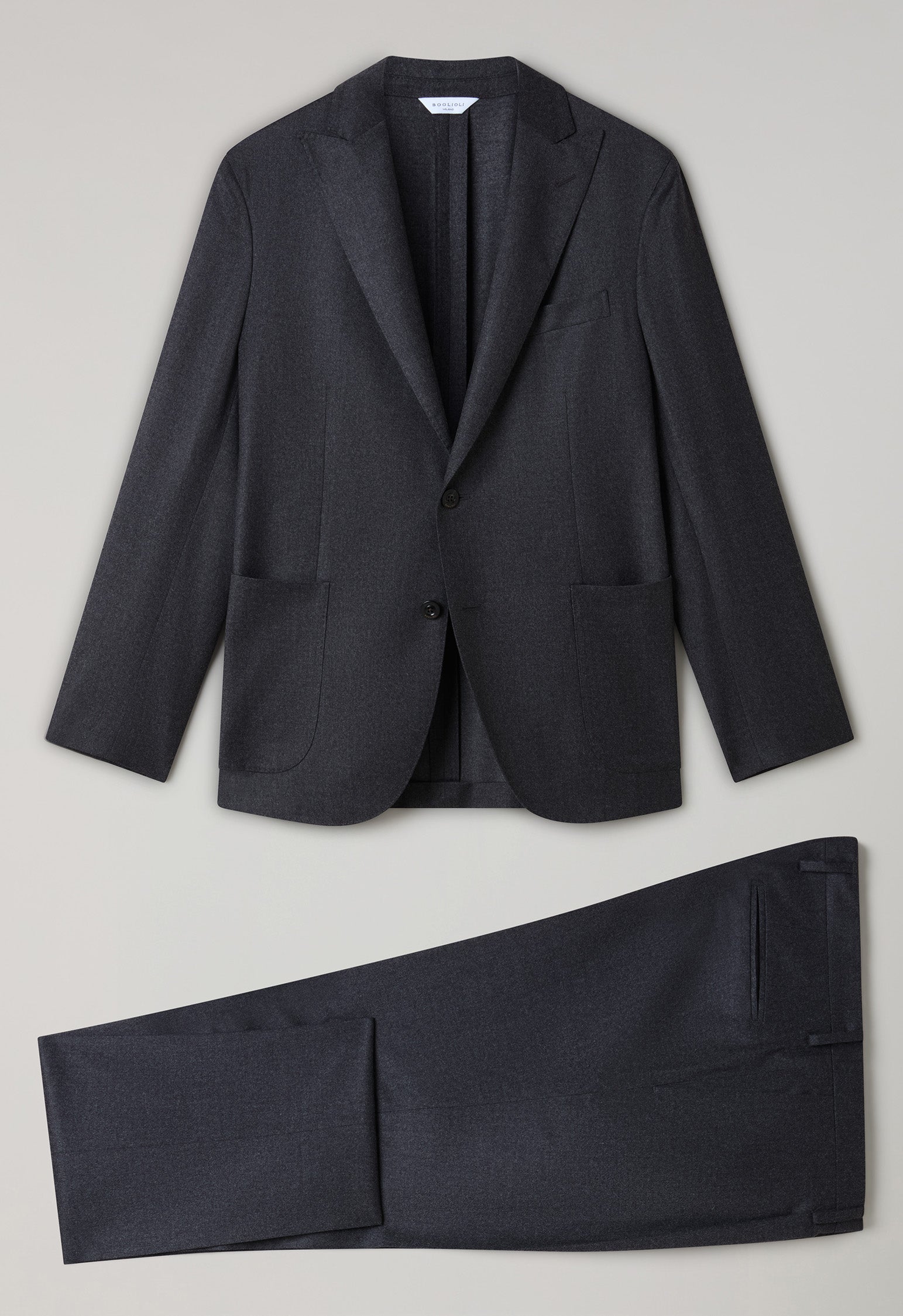 Dark Grey 14-Micron Wool Silk K-Suit 