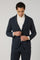 Blue Garment Dyed Linen K-Suit