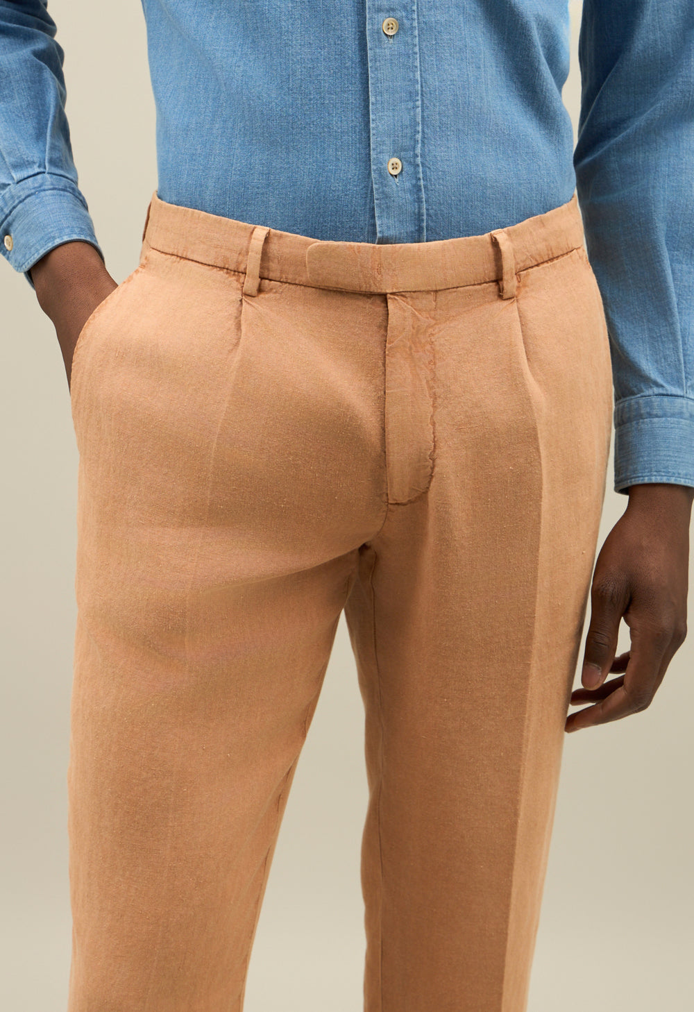 Abito K-Jacket in lino Tinto Terra marrone