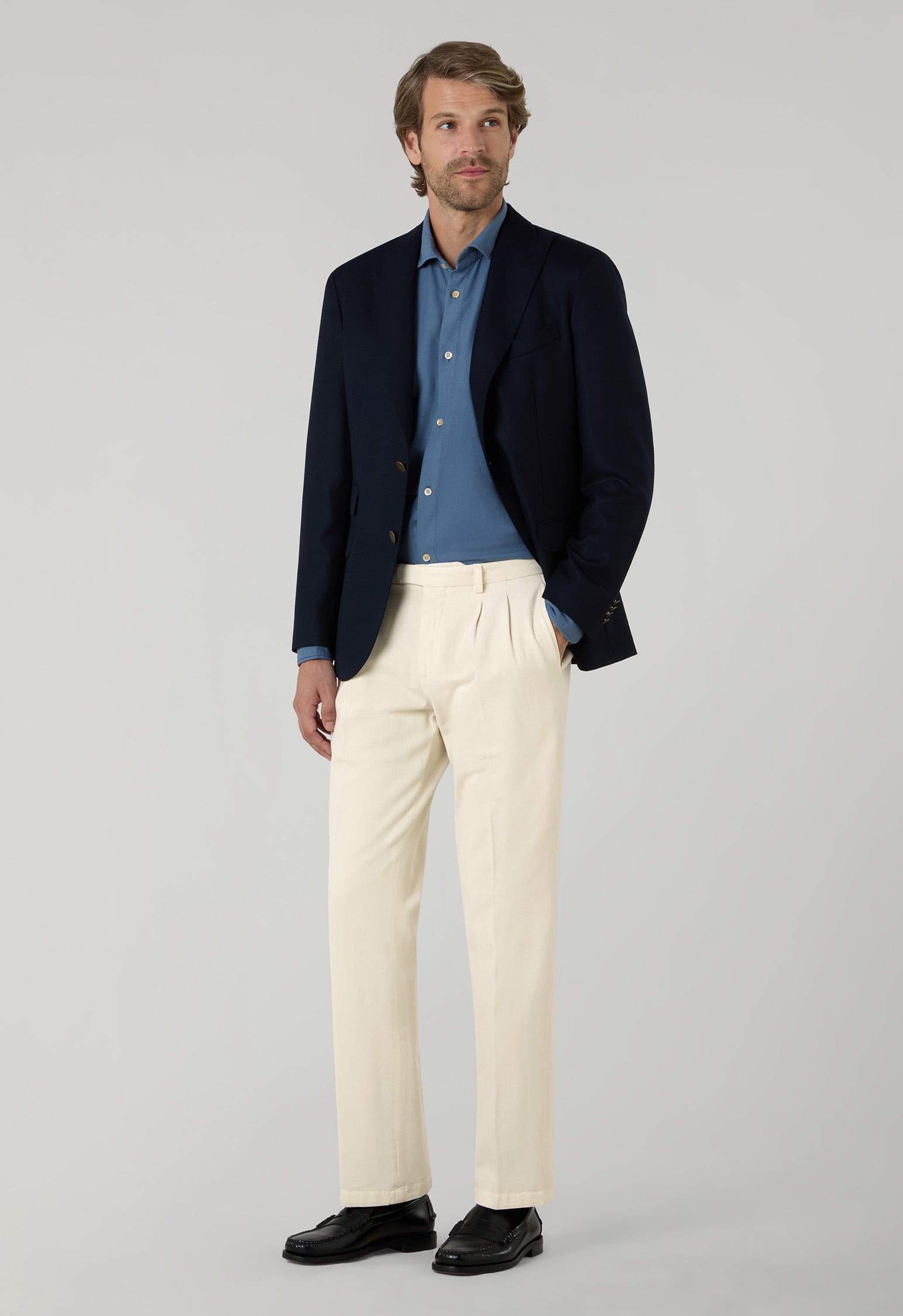 Blue Wool Hopsack K-Jacket