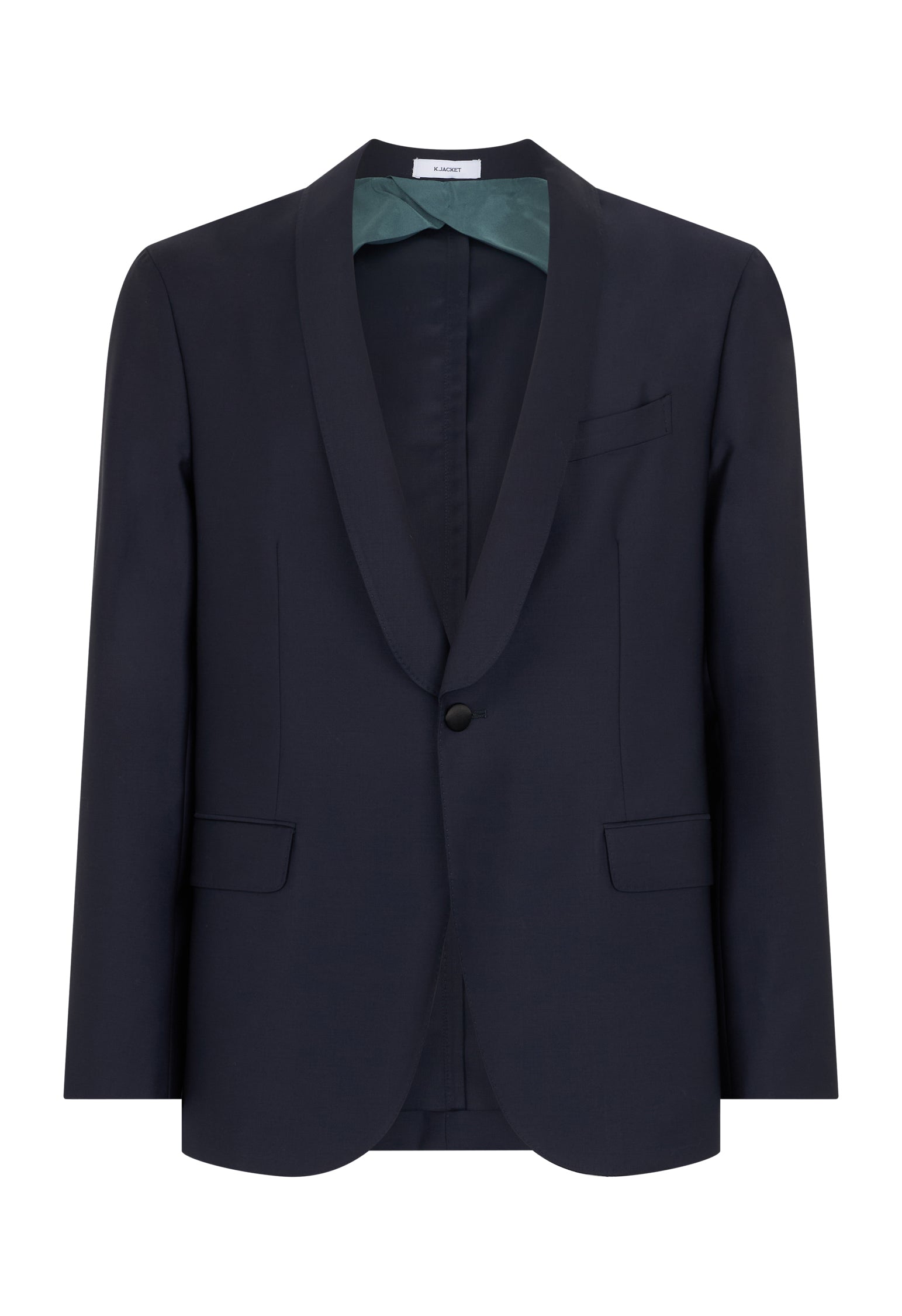 Blue Wool Satin Evening K-Jacket