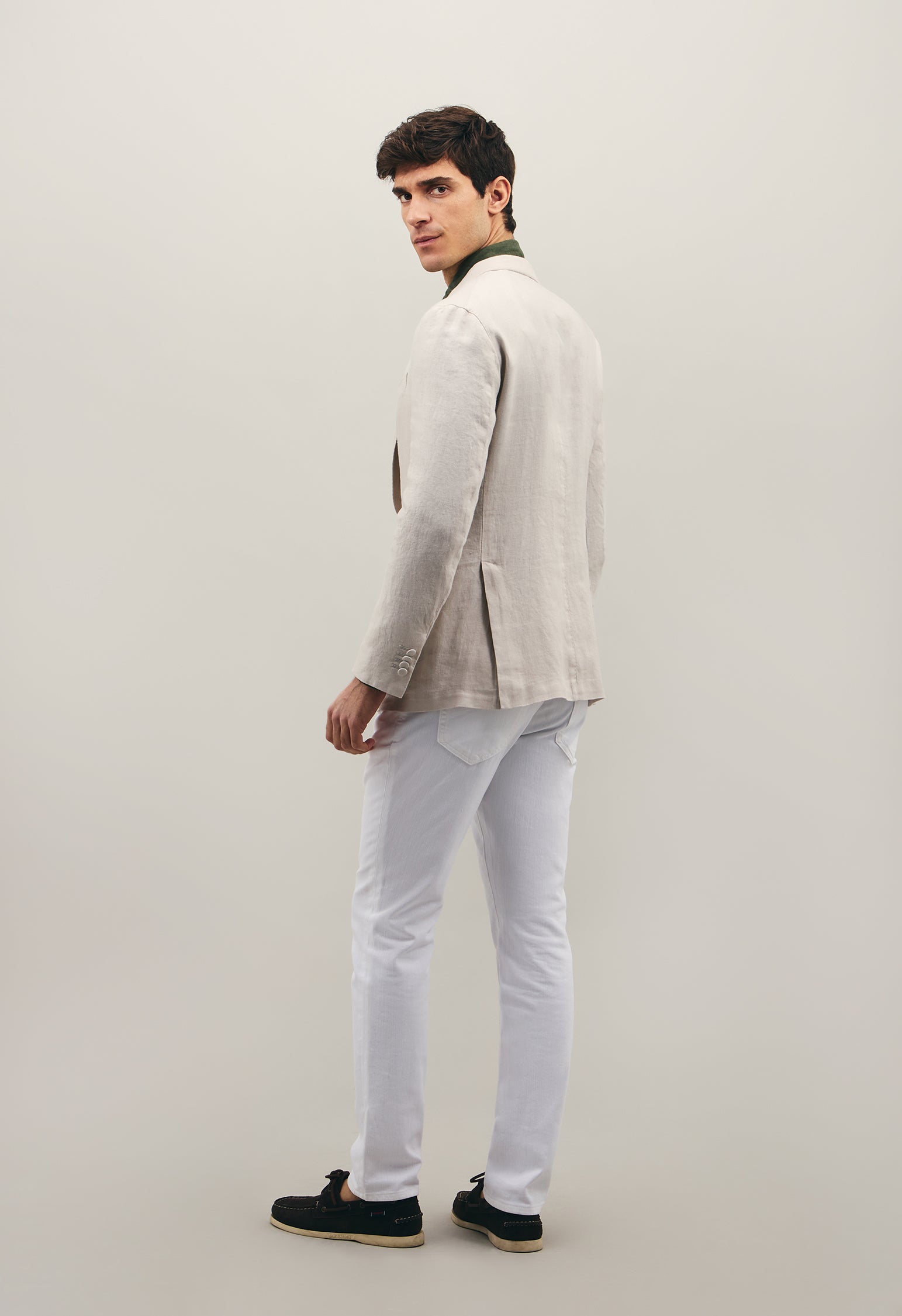 K-Jacket in twill di lino ghiaccio