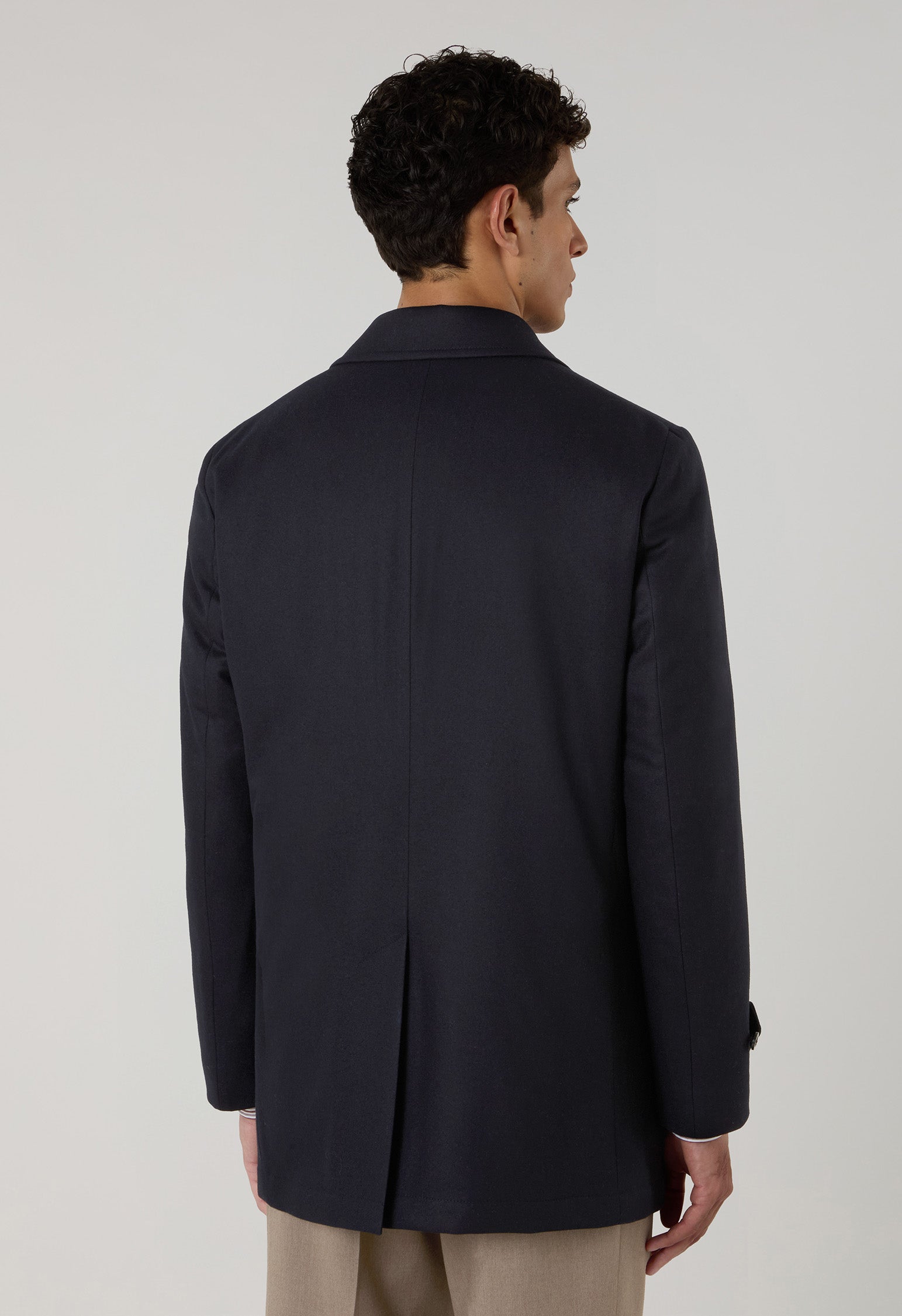 Blue Washed Flannel Padded Cover Jacket