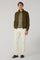 Bomber in suede khaki scuro