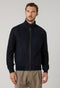 Bomber in suede blu