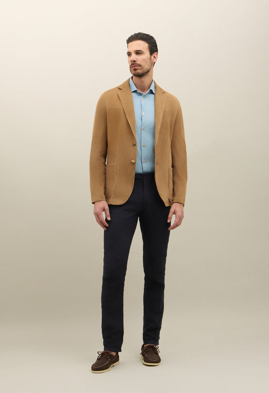 Giacca in suede marrone