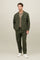 Green Garment Dyed Linen Biker Jacket