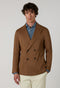 Giacca Sartoria doppiopetto in lino e mohair verde