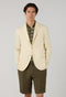 Cream Garment Dyed Cotton Cashmere Satin Dover Jacket