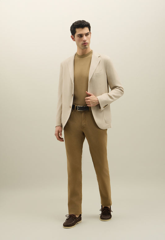Giacca Dover in misto cotone soft bianco caldo