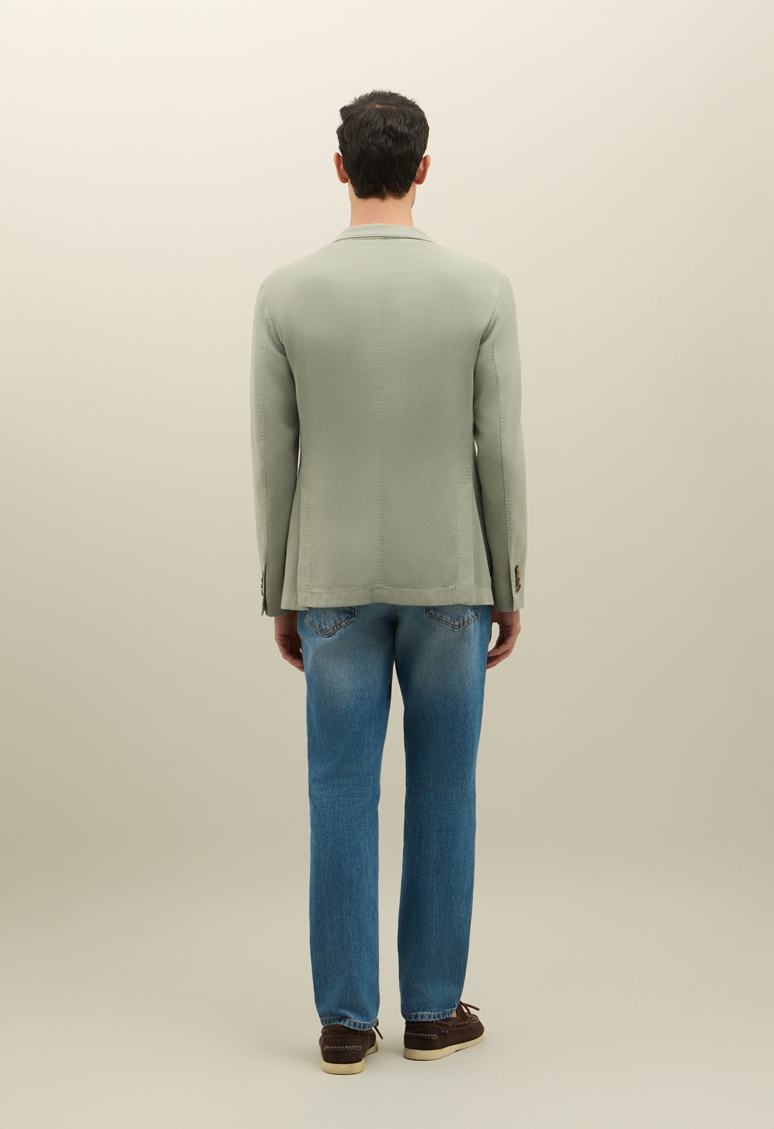 Green Blended Soft Cotton Dover Jacket