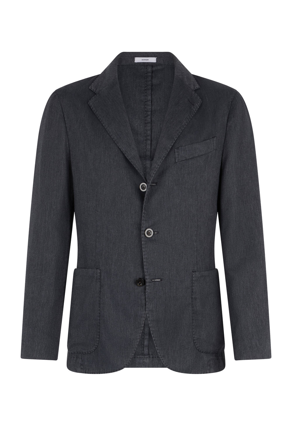 Blue Blended Soft Cotton Dover Jacket