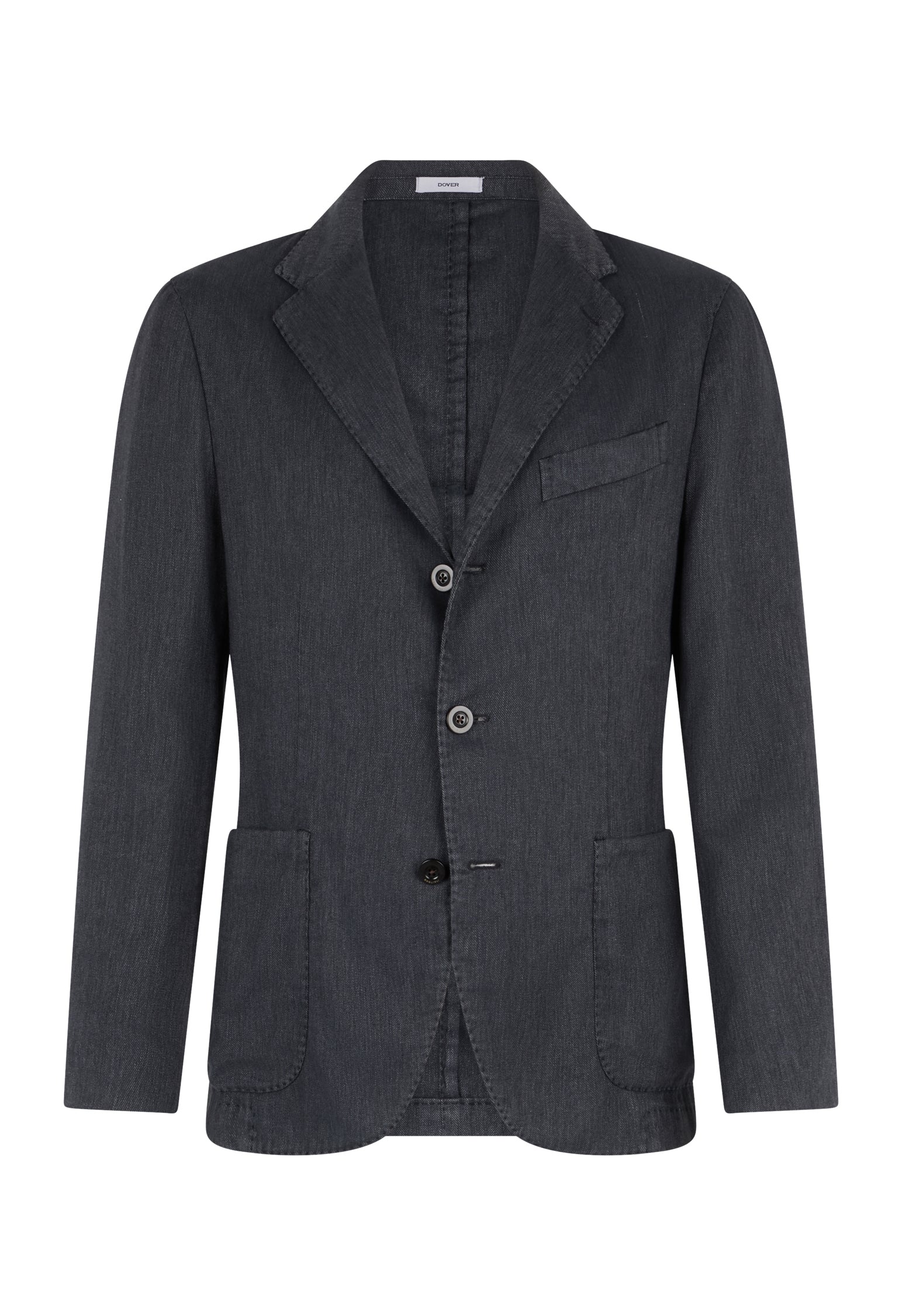 Blue Blended Soft Cotton Dover Jacket