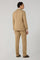 Camel Garment Dyed Cotton Linen Satin Double-Breasted Dover Suit