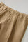 Camel Garment Dyed Cotton Linen Satin Double-Breasted Dover Suit