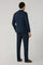Blue Garment Dyed Cotton Linen Satin Double-Breasted Dover Suit