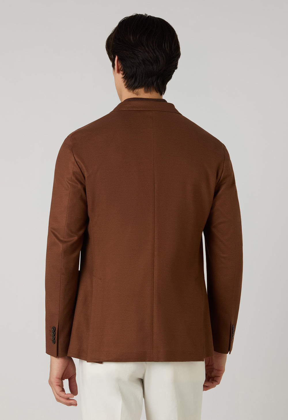 Cinnamon Cotton Jersey Double-Breasted Dover Jacket