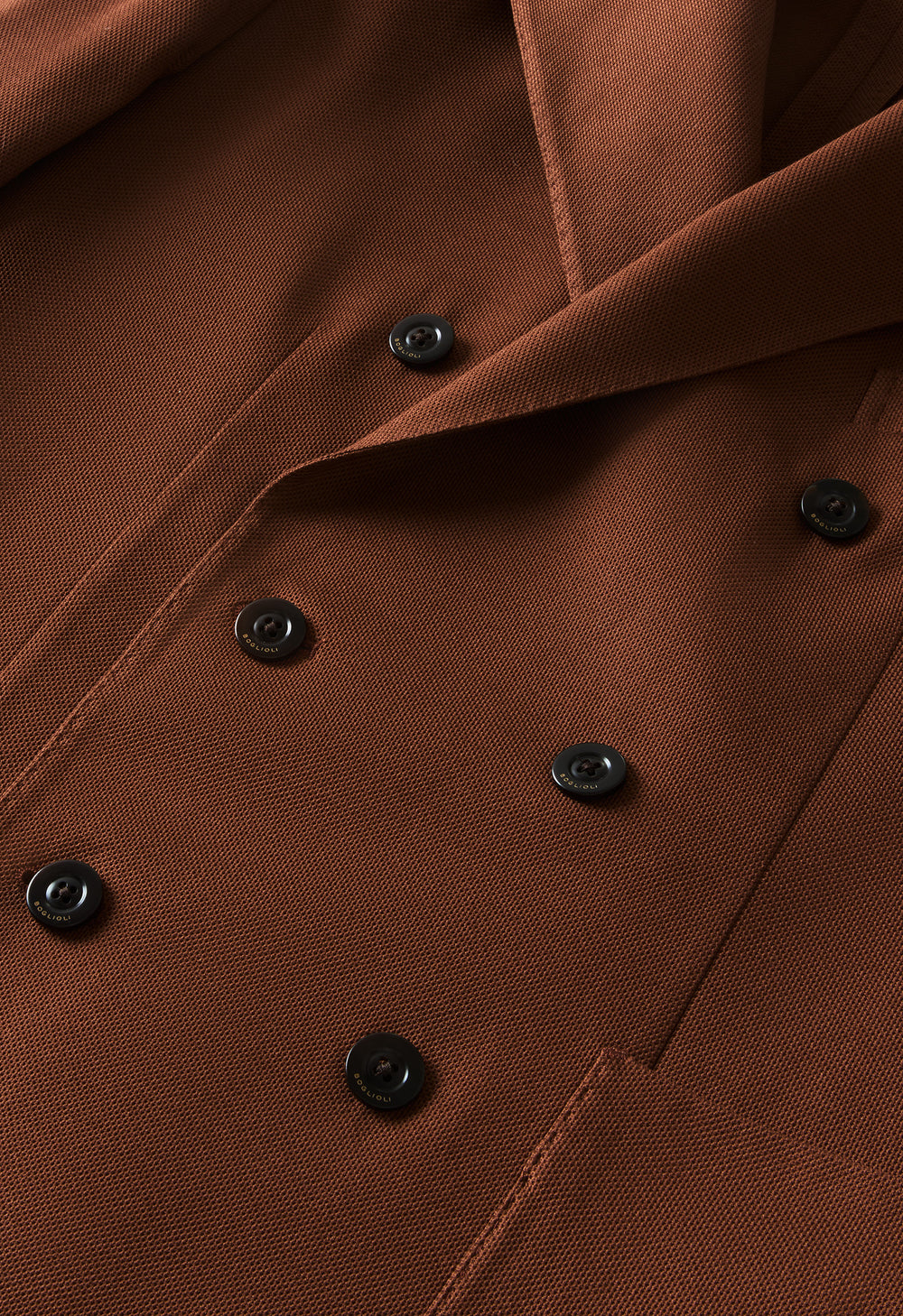 Cinnamon Cotton Jersey Double-Breasted Dover Jacket
