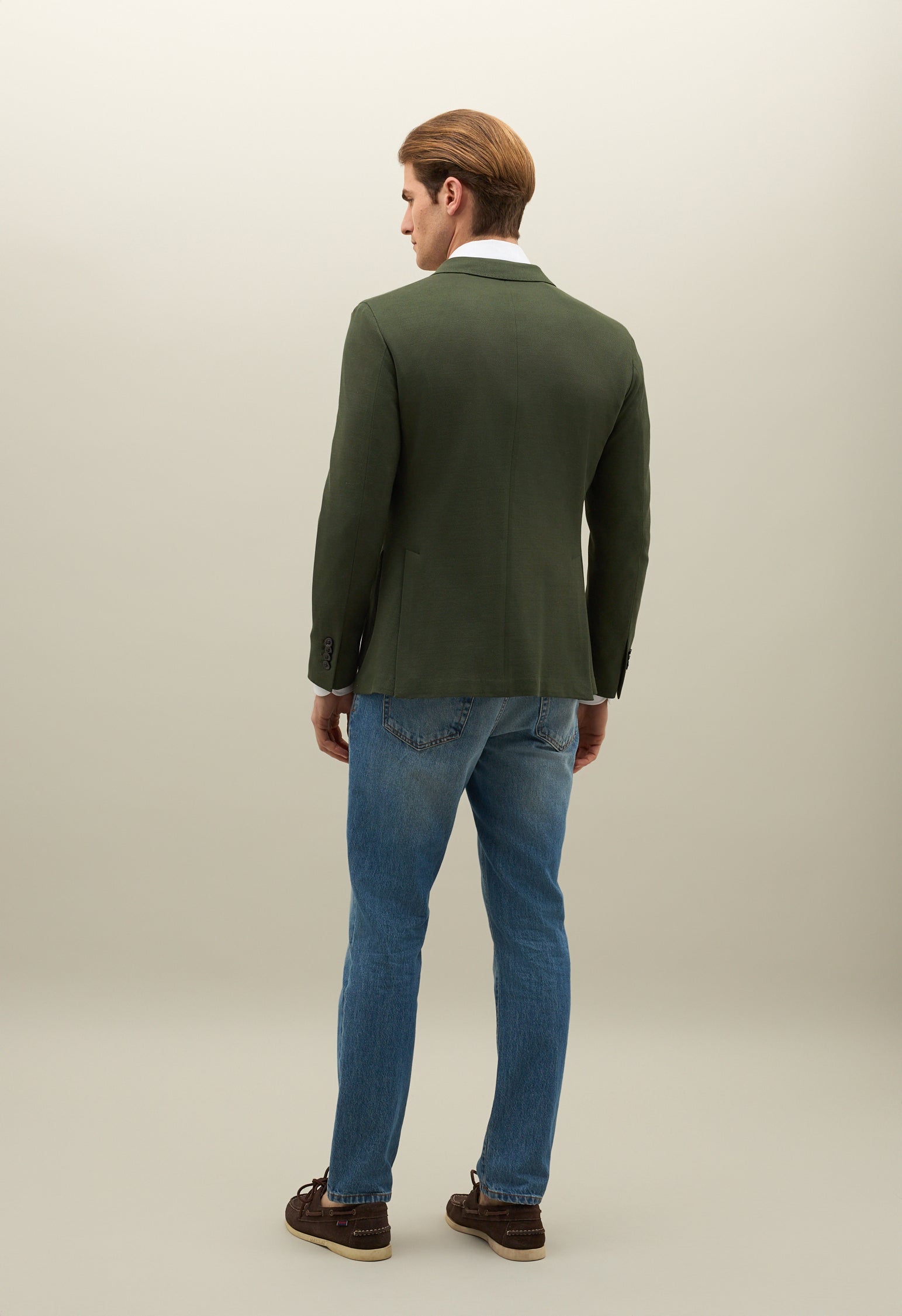 Green Cotton Jersey Double-Breasted Dover Jacket