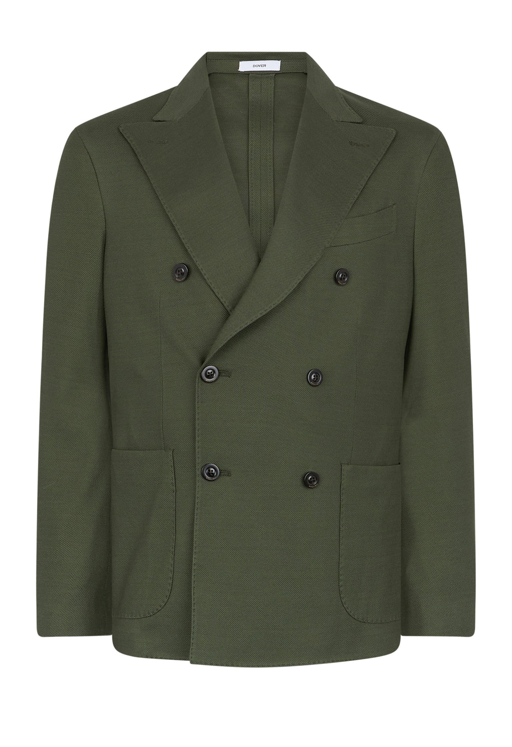 Green Cotton Jersey Double-Breasted Dover Jacket