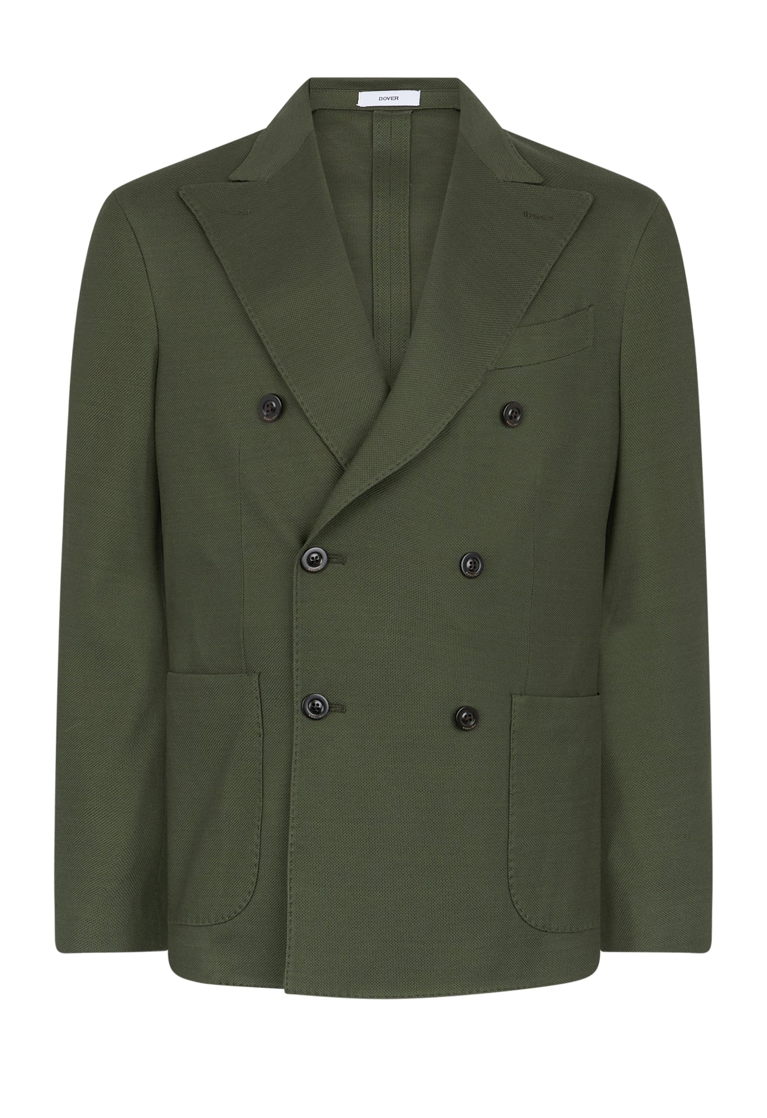 Green Cotton Jersey Double-Breasted Dover Jacket