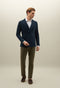 Blue Cotton Jersey Double-Breasted Dover Jacket