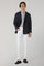 Graue doppelreihige Dover-Jacke aus Jersey