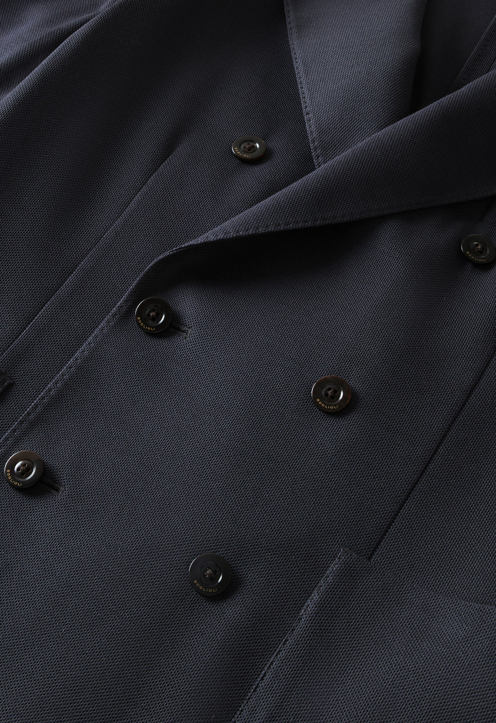 Graue doppelreihige Dover-Jacke aus Jersey