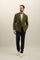 Green Garment Dyed Linen Double-Breasted Dover Jacket