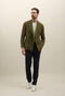Green Garment Dyed Linen Double-Breasted Dover Jacket