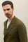 Green Garment Dyed Linen Double-Breasted Dover Jacket