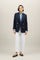 Blue Light Wool Honeycomb Maia Blazer