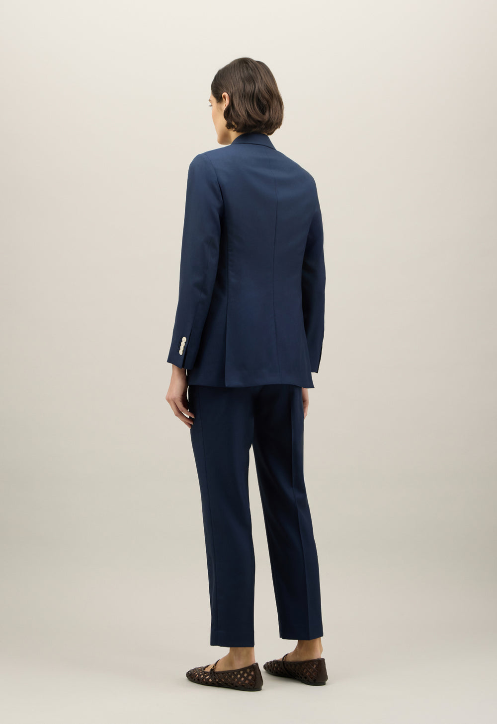 Blue Wool Twill Bianca Blazer