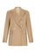 Beiger Blazer Bianca aus Wolle mit Nadelstreifen