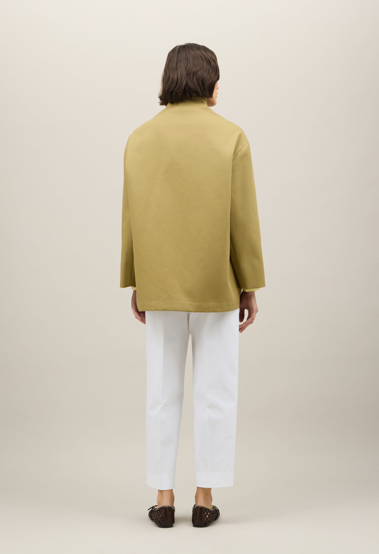 Green Double Cotton drill Caban
